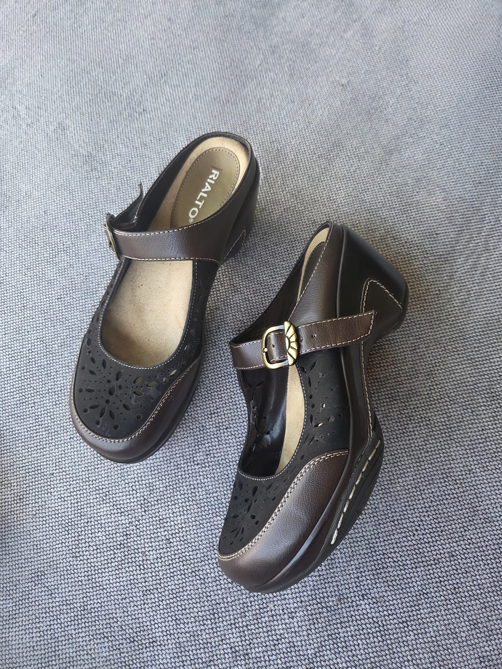 Rialto Mary Jane Comfort Clogs‎ Cutout Shoes Size 7.5